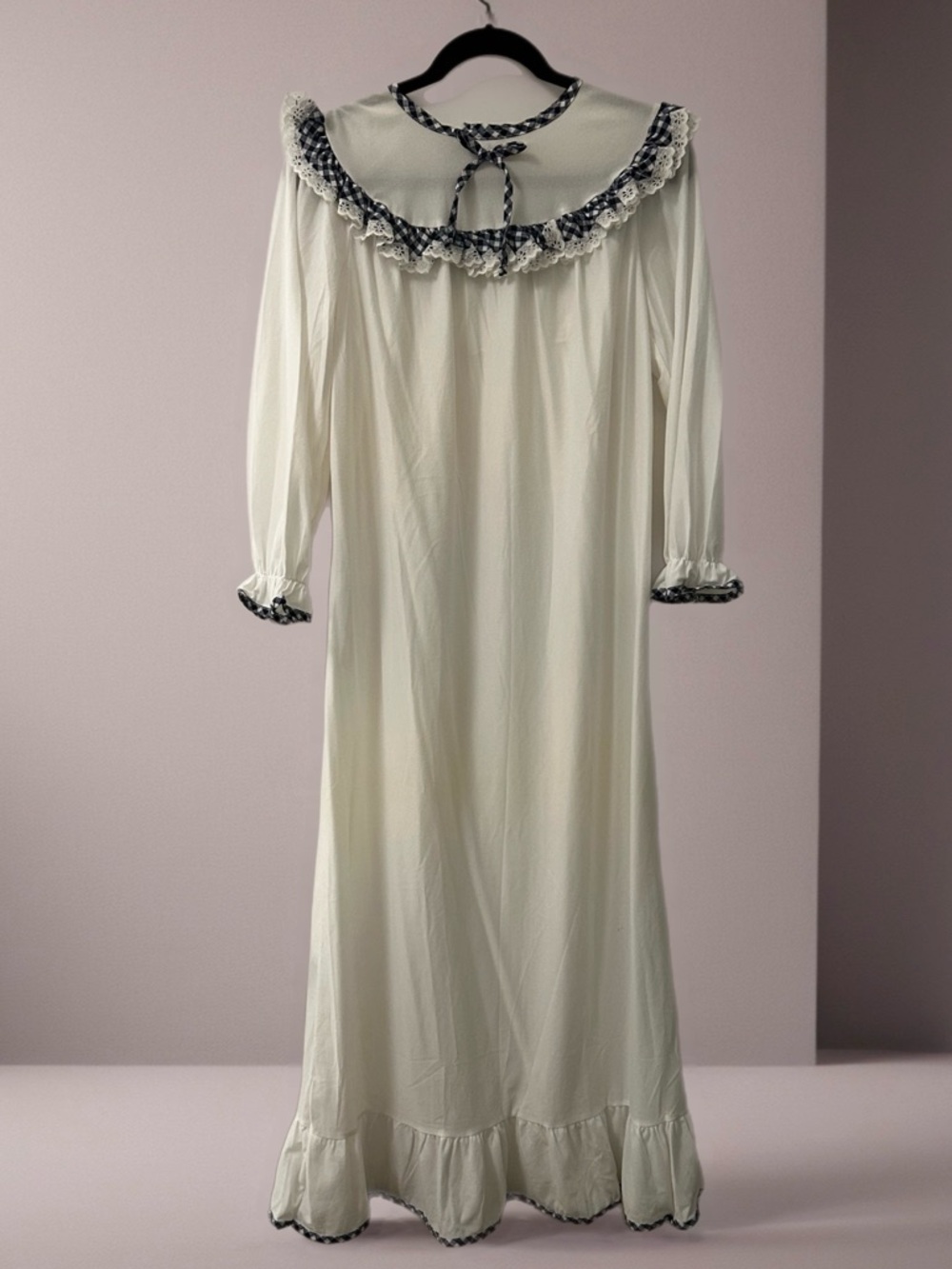 Vintage Sears Navy Gingham Nightgown